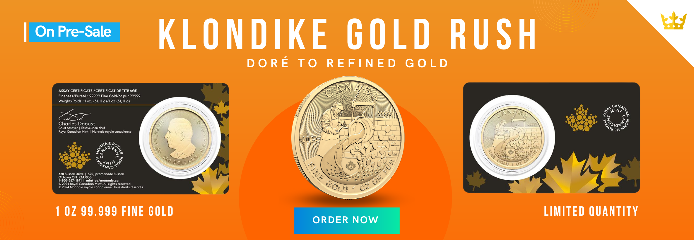 Klondike Gold Rush 1 oz Gold Coin