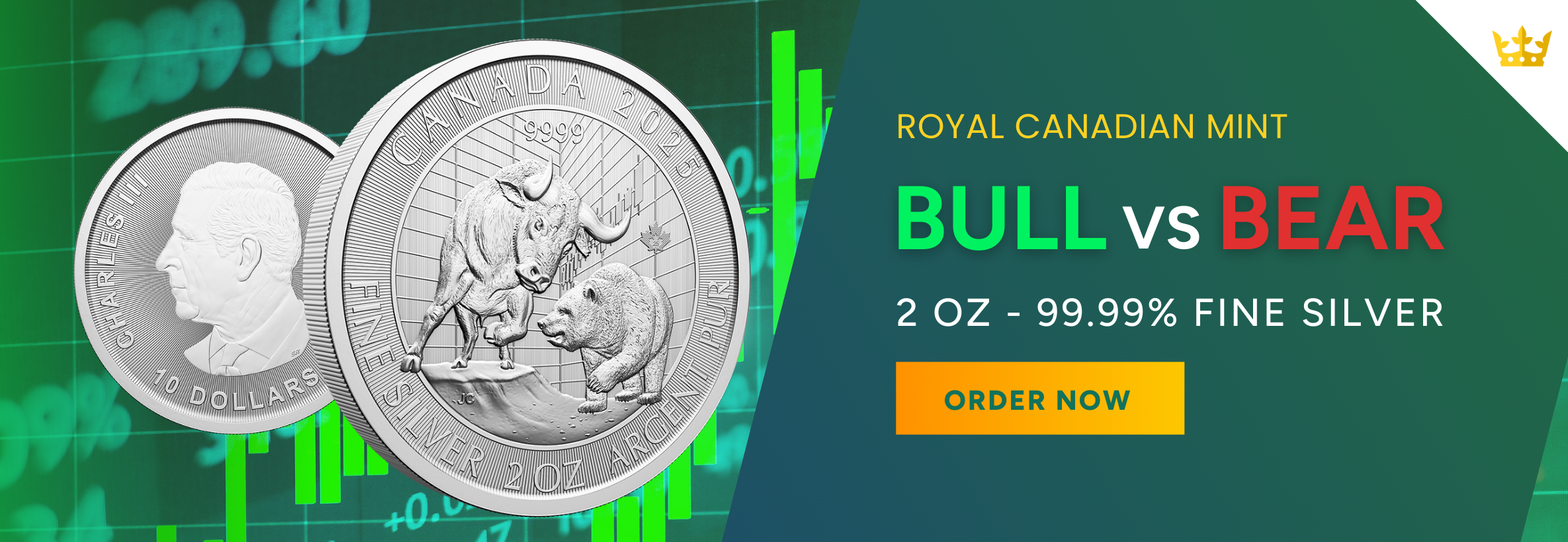 2025 2 oz Bull and Bear Silver Coin