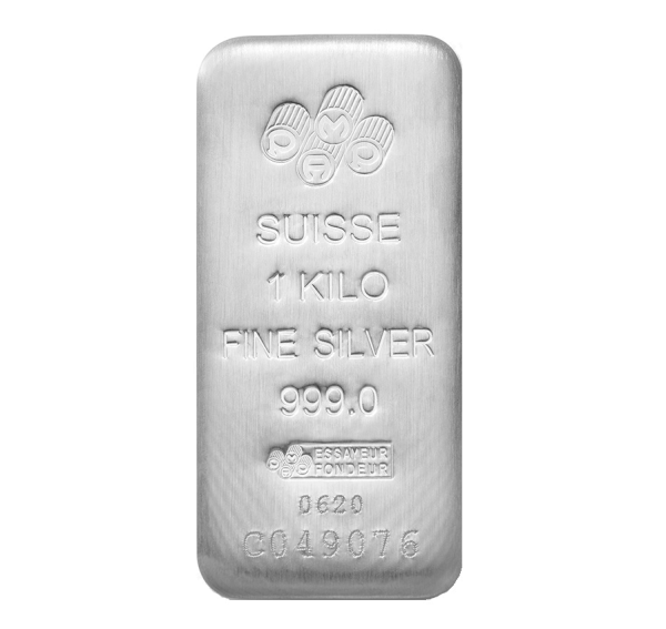 1 Kilo PAMP Silver Bar - Border Gold