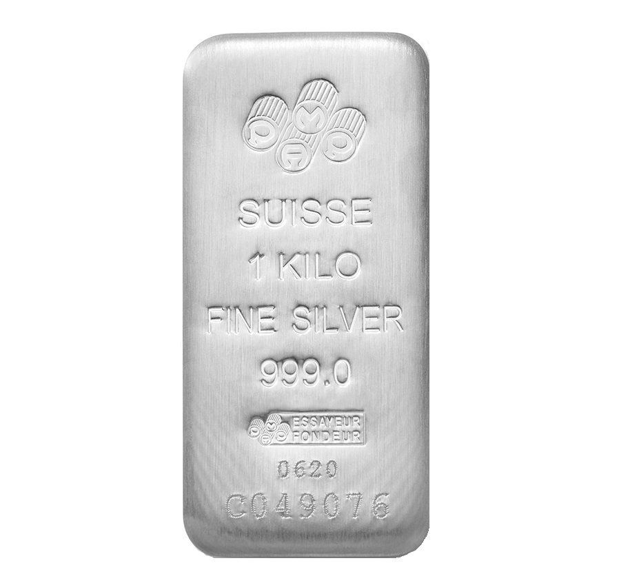 1 Kilo PAMP Silver Bar - Border Gold